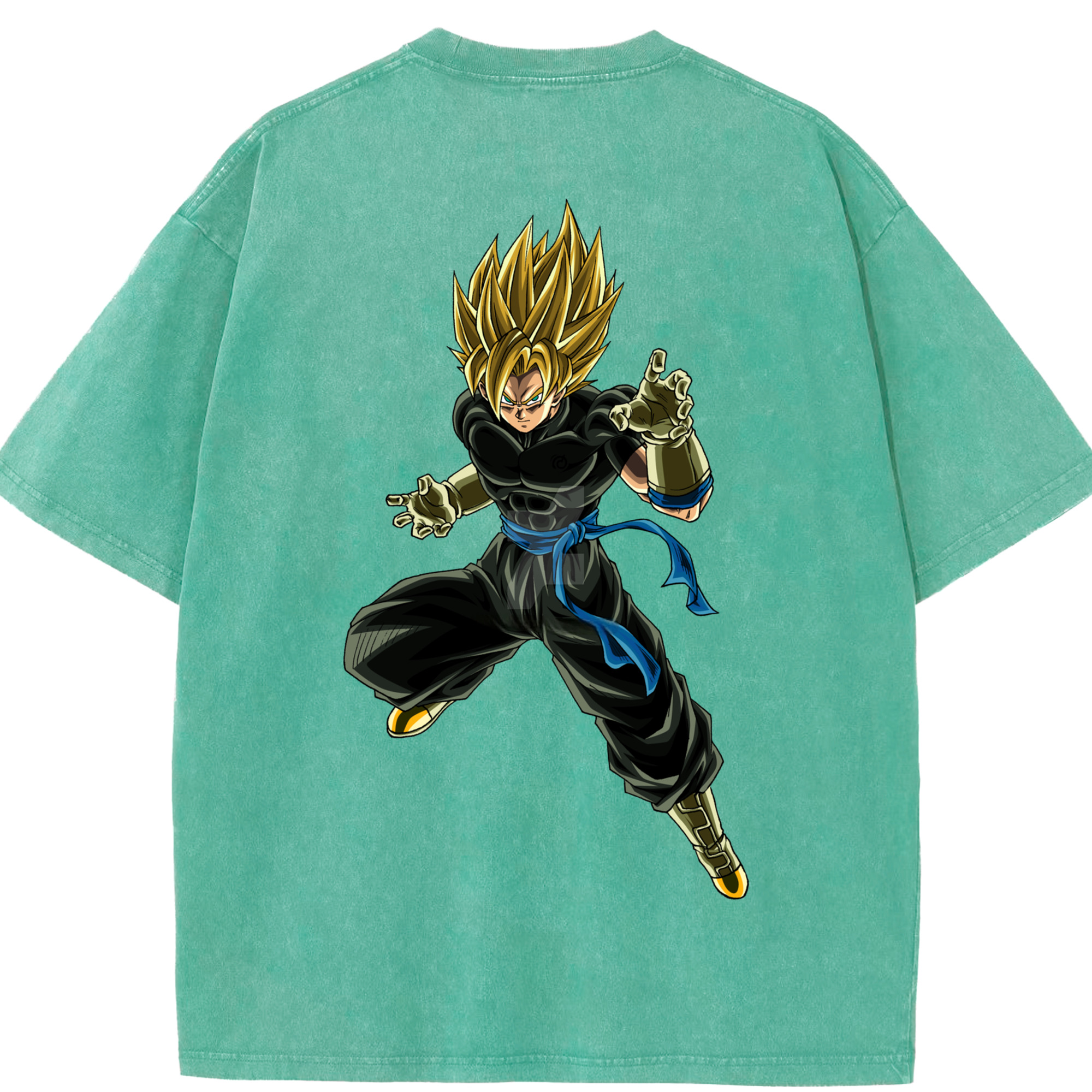 （画像用） ドラゴンボール ベジット DRAGON BALL Vegetto 綿100% ヴィンテージ風 半袖Tシャツ（背面プリント）